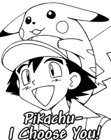 A coloring page of pokemon