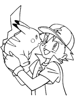A coloring page of pokemon