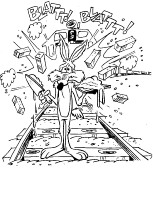 A coloring page of roadrunner