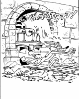A coloring page of roadrunner