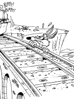 A coloring page of roadrunner