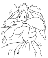 A coloring page of roadrunner