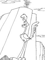A coloring page of roadrunner