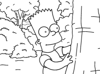 A coloring page of simpsons