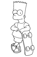 A coloring page of simpsons