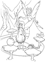 A coloring page of tinkerbell