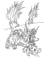 A coloring page of tinkerbell