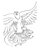 A coloring page of tinkerbell