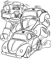 A coloring page of transformers
