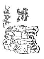 A coloring page of tweenies