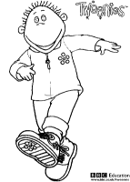 A coloring page of tweenies