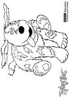 A coloring page of tweenies