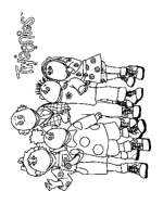 A coloring page of tweenies