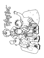 A coloring page of tweenies