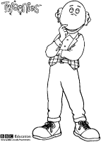A coloring page of tweenies