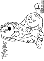 A coloring page of tweenies