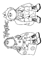 A coloring page of tweenies