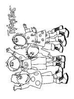 A coloring page of tweenies