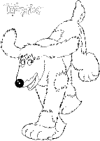 A coloring page of tweenies