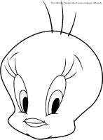 A coloring page of tweety