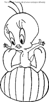 A coloring page of tweety