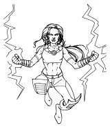 A coloring page of x-men