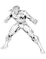 A coloring page of x-men