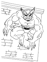 A coloring page of x-men