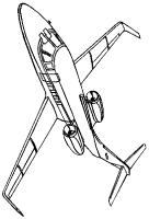 A coloring page of airplane