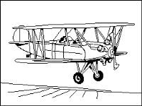 A coloring page of airplane