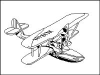 A coloring page of airplane