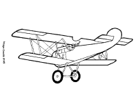 A coloring page of airplane