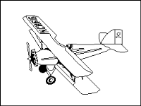 A coloring page of airplane