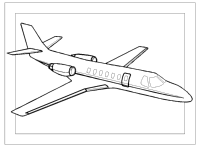 A coloring page of airplane