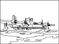 A coloring page of airplane