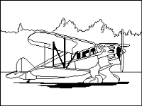 A coloring page of airplane