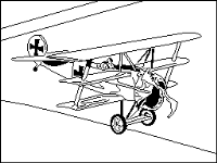 A coloring page of airplane