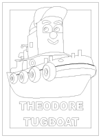 A coloring page of boat