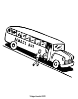 A coloring page of bus