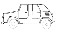 A coloring page of car