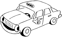 A coloring page of car