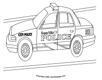 A coloring page of car