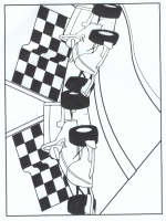 A coloring page of car