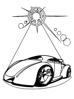 A coloring page of car