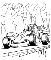 A coloring page of car