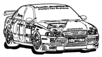 A coloring page of car