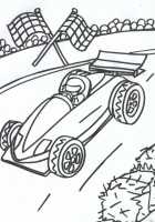 A coloring page of car