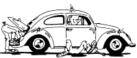 A coloring page of car