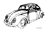 A coloring page of car