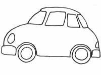 A coloring page of car